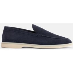 Scarosso Ludovico Blu Scamosciato - Uomo Mocassini Blu - Camoscio 43,5