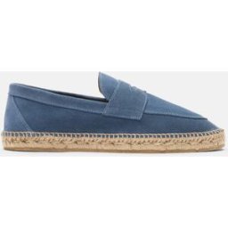 Scarosso Diego Steel Suede - Uomo Espadrillas Acciaio - Camoscio 43
