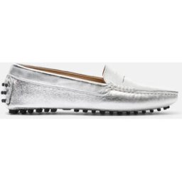 Scarosso Ashley Silver - Donna Mocassini Con Gommini Argento - Vitello 36