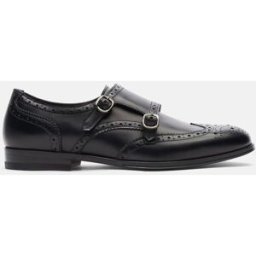 Scarosso Kate Black - Donna Monk Strap Nero - Vitello 35