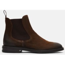 Scarosso Hunter Brown - Uomo Chelsea Boots Marrone - Camoscio 40,5