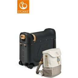 JETKIDS™ Pack DI STOKKE® Valigia Lettino + Zaino Black/White