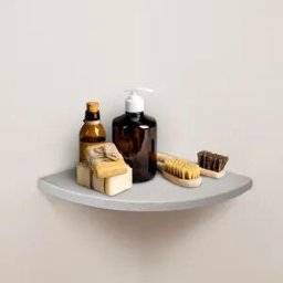 Aleda Stone Easy Shelf Mensola Doccia Multiuso Angolare A Scomparsa In Marmo Resina Silk Grey Mat Codice Prod: Skras1ma18