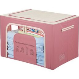 KASANOVA Scatola armadio 62x44x40 cm doppia cerniera e scritta malva