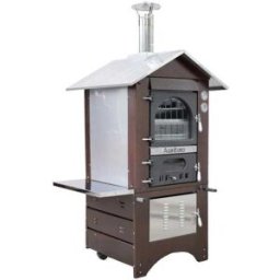 AgriEuro TOP-LINE Forno a legna da esterno Medius 60 Deluxe EXT INOX - Smalto ramato