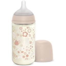 Biberon In Vetro 240 ml Suavinex Wonderland Rosa