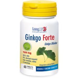 LONGLIFE Srl Longlife Ginkgo Forte 60 Tavolette - Integratore Memoria e Funzioni Cognitive