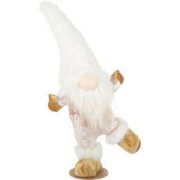 KASANOVA Gnomo natalizio stella in piedi bianco 45 cm