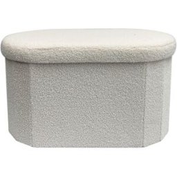 altri brand Cassapanca contenitore ovale 71x40x40 cm bianca