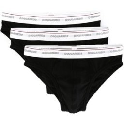 Dsquared2 - Set 3 slip con logo - Colore: Nero,Taglia: S