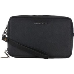 MOMO DESIGN - Beauty case in ecopelle saffiano con logo lettering - Colore: Nero,Taglia: TU