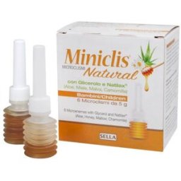 SELLA Srl Miniclis Natural Bambini Lassativo 6 Microclismi