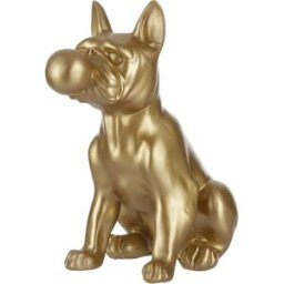 KASANOVA Statua bulldog con chewing gum 12x22x22 cm oro