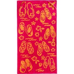KASANOVA Telo mare 90x165 cm infradito rosso