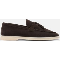 Scarosso Leandro Marrone Scamosciato - Uomo Mocassini Dark Brown - Suede 41,5