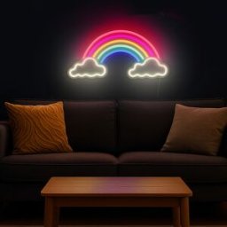 KASANOVA Insegna neon Arcobaleno da parete usb
