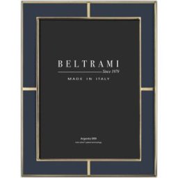 Beltrami Portafoto blu zaffiro oro foto 10x15 cm con argento Miro Silver