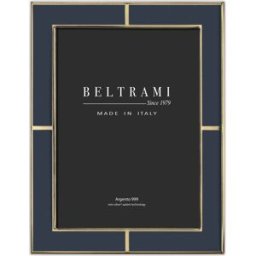 Beltrami Portafoto blu zaffiro oro foto 15x20 cm con argento Miro Silver