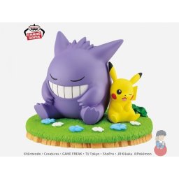 Pokemon -Gangar, Pikachu- Kutsurogi Time - BANDAI Spirits Figure PRIZE