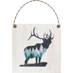 Quadro da parete decorativo Findus; 50.8x50.8 cm (LxH); bianco/nero/verde; quadrata