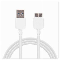 Trade Shop - Cavo Trasferimento Dati Ricarica Usb Per Dispositivi Note Samsung Bianco F-s003 -