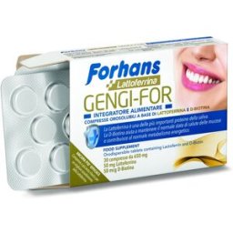 URAGME Srl Forhans Gengi-For 30 Compresse Orosolubili - Integratore di Lattoferrina e D-Biotina