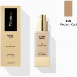 Fillerina Double Filler 12 Hyaluronic Acids Bare Natural Skin Fondotinta Colore 105 Medium Cool 30 ml Make up