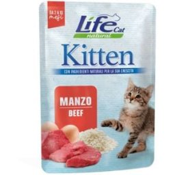 Life petcare Life Cat Natural Kitten Manzo in Gelatina Busta 70gr
