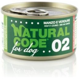 Natural Code Dog 02 Manzo e Verdure al Naturale Lattina 90 gr