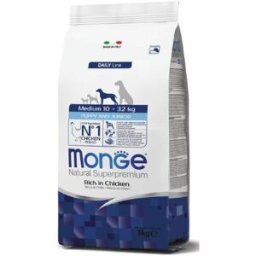 Monge Dog Natural Superpremium Medium Puppy & Junior Ricco di Pollo 3kg