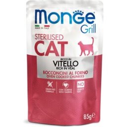 Monge Cat Grill Sterilised con Vitello Bocconcini in Jelly Busta 85gr