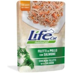 Life petcare Life Cat Natural Pollo Salmone Carote in Gelatina Busta 70gr