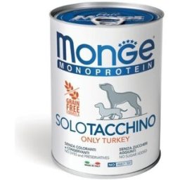 Monge Dog Patè Monoproteico SOLO Tacchino Lattina 400 g