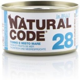Natural Code Adult Cat 28 Tonno e Misto Mare in Jelly 85 g