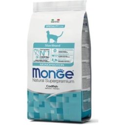 Monge Cat Natural Superpremium Adult Sterilised Monoproteico Merluzzo 1,5 kg