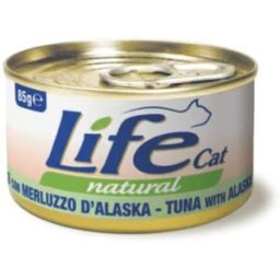 Life petcare Life Cat Natural Tonnetto con Merluzzo d'Alaska Lattina 85gr