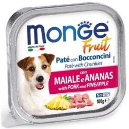 Monge Dog Fruit Patè e Bocconcini con Maiale e Ananas 100 gr