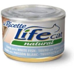 Life petcare Life Cat le Ricette Tonno con Pesce Bianco Lattina 150gr