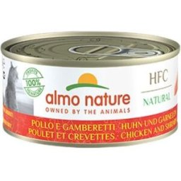 Almo Nature Cat HFC Natural Filetto di Pollo con Gamberetti Lattina 70gr