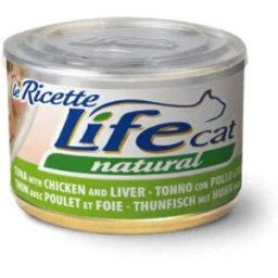 Life petcare Life Cat le Ricette Tonno con Pollo e Fegato Lattina 150gr