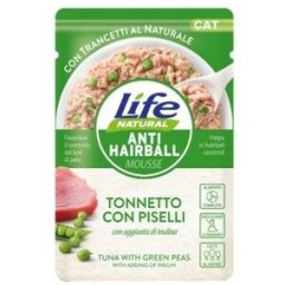 Life petcare Life Cat Funzionale Anti Hairball con Tonnetto e Piselli Busta 70gr