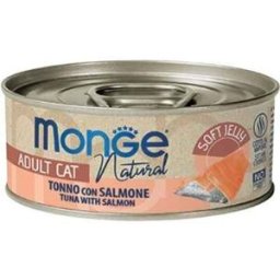 Monge Cat Jelly Pezzetti di Tonno con Salmone Lattina 80gr