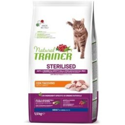 Natural Trainer Cat Adult Sterilized Tacchino 1.5 kg
