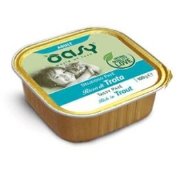 Oasy Cat Delizioso Patè Adult con Trota Vaschetta 100 g