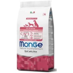 Monge Dog Natural Superpremium All Breeds Puppy & Junior Manzo e Riso 2.5 kg