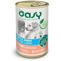 Oasy Dog Monoproteico Puppy Medium Large Salmone Patè 400 g