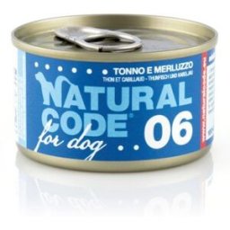 Natural Code Dog 06 Tonno e Merluzzo al Naturale Lattina 90 gr