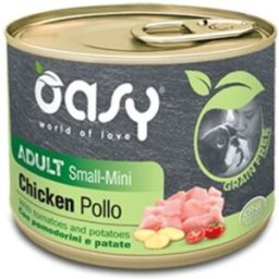 Oasy Dog Grain Free Adult Small Mini Pollo Lattina 200 g