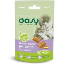 Oasy Cat Snack Biscotti Ripieni per Gattini con Pollo 60 g