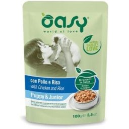 Oasy Dog Straccetti in Salsa Puppy con Pollo e Riso Busta 100gr